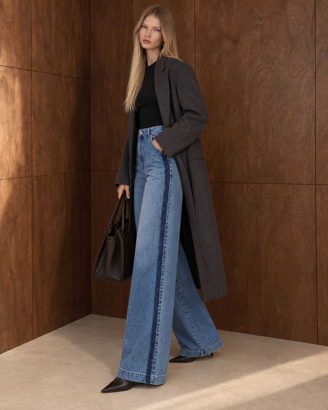 Premium High Rise Denim Trousers