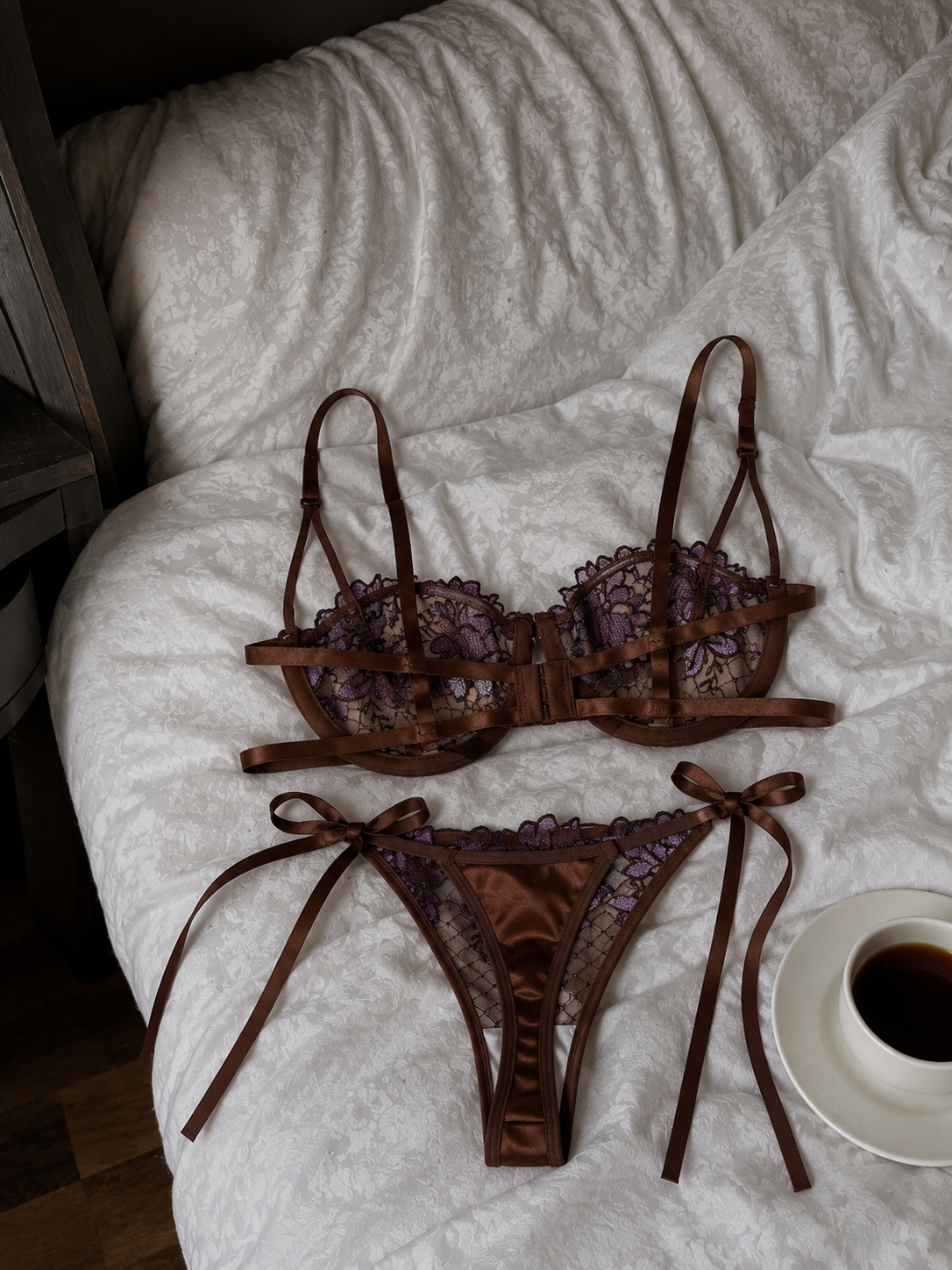 CERMEN Model – Elegant Floral Lace Lingerie Set