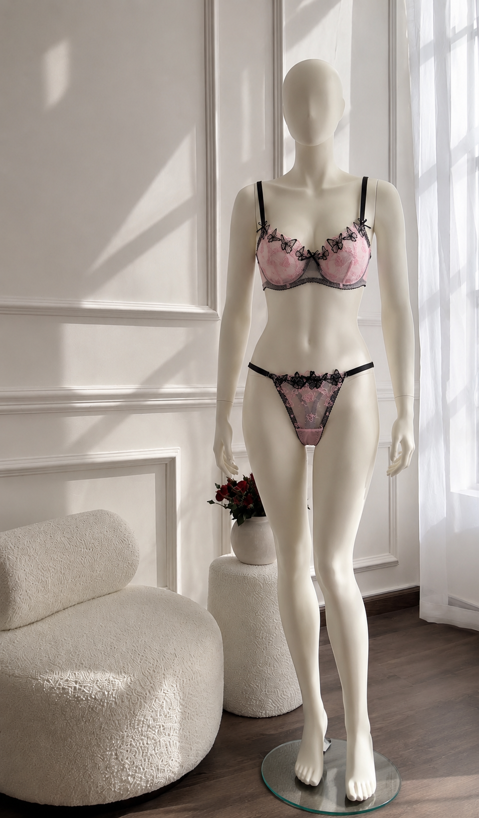 HAMBURG model  Two-Piece Lace Set