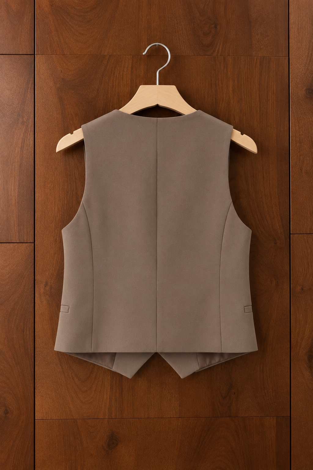 Tailored Button-Up Waistcoat – Mocha