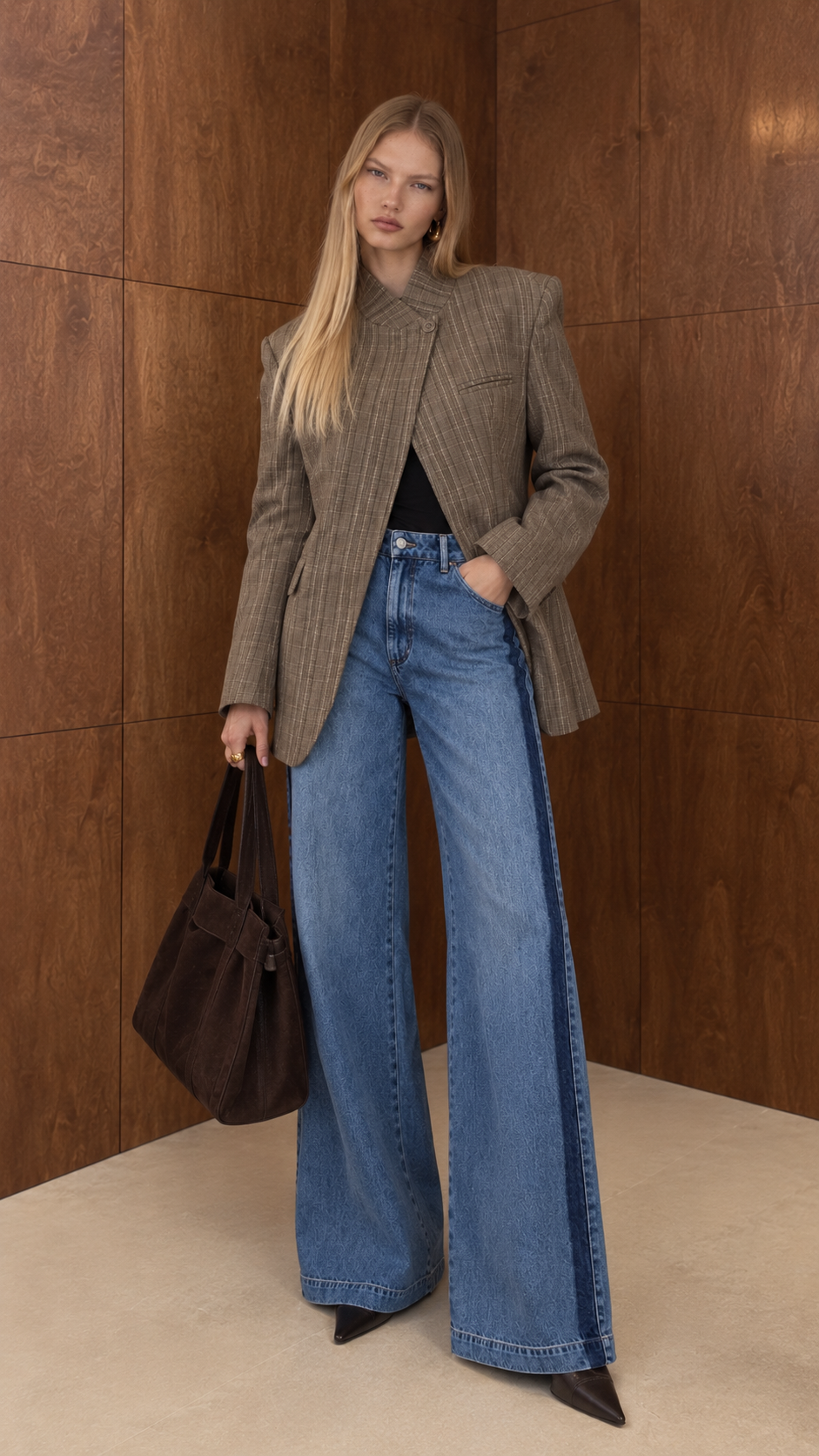 Premium High Rise Denim Trousers