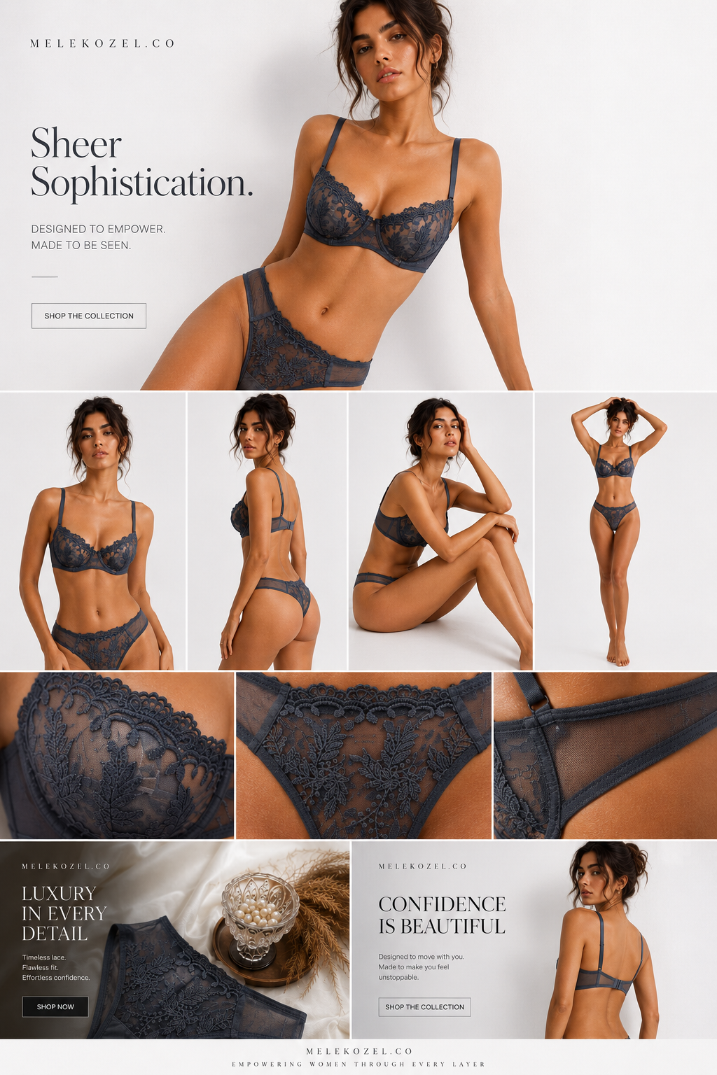 RENANYA Model Elegant French-Style Two-Piece Women’s Lingerie Set