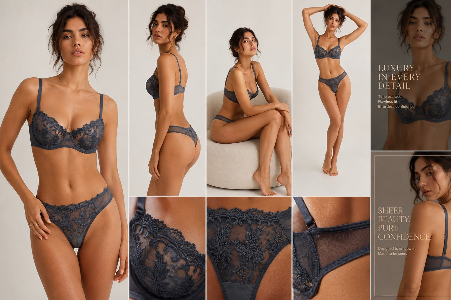 RENANYA Model Elegant French-Style Two-Piece Women’s Lingerie Set