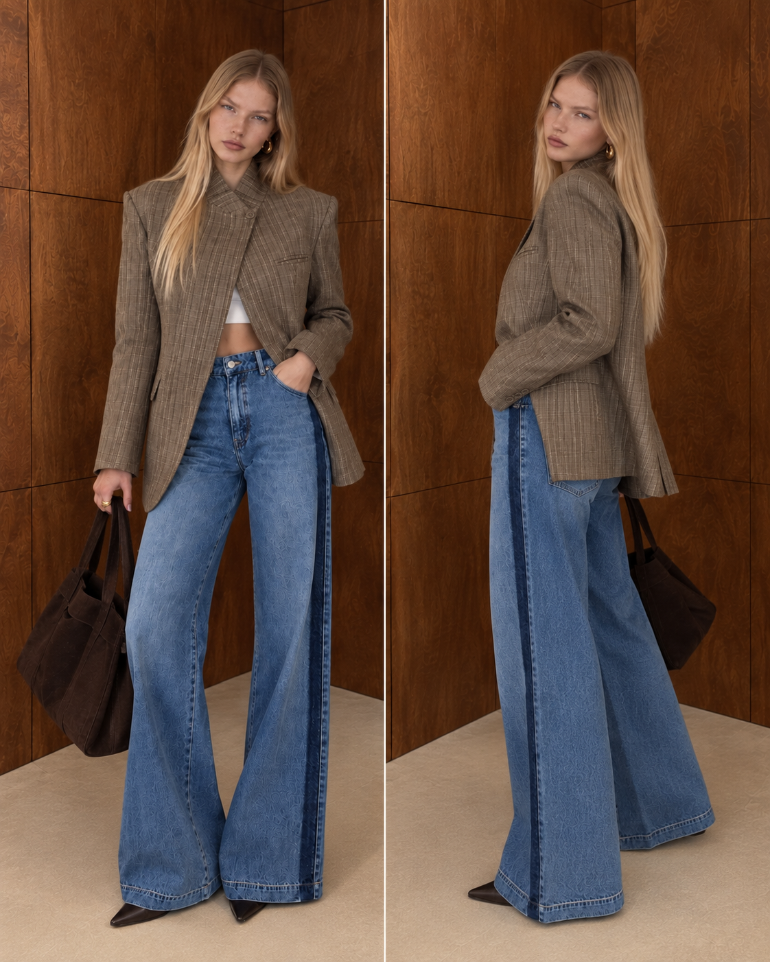 Premium High Rise Denim Trousers