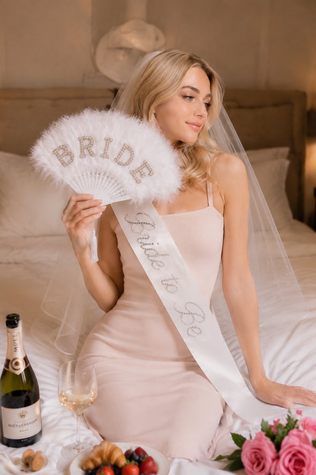 Rhinestone “Bride to Be” Satin Sash – Elegant Bridal Shower & Bachelorette Party Accessory
