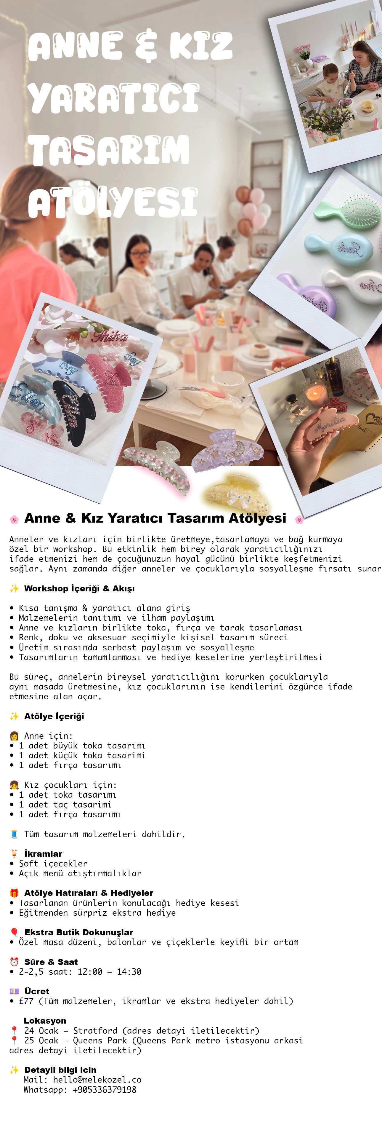 QUEEN'S PARK Anne&Kiz Yaratici Tasarim Atolyesi